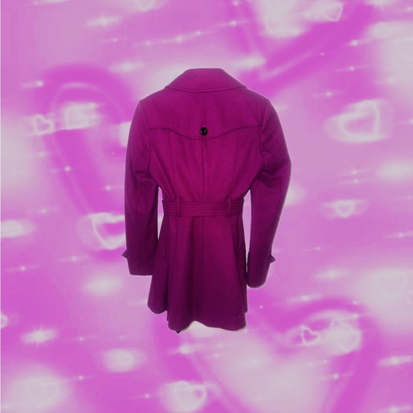 Berry Pink Wool Coat - Picture 2 of 9